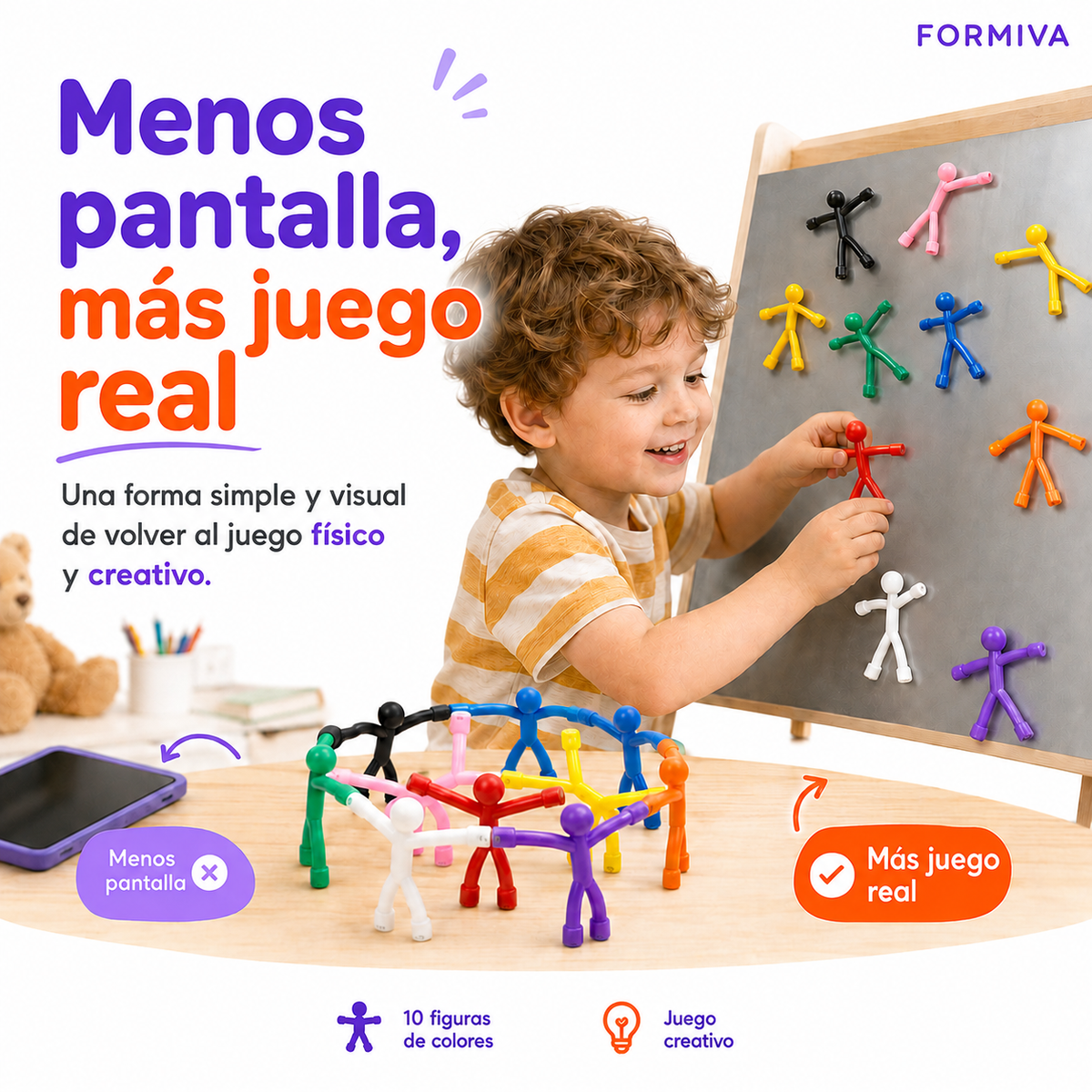 Figuras magnéticas conectables